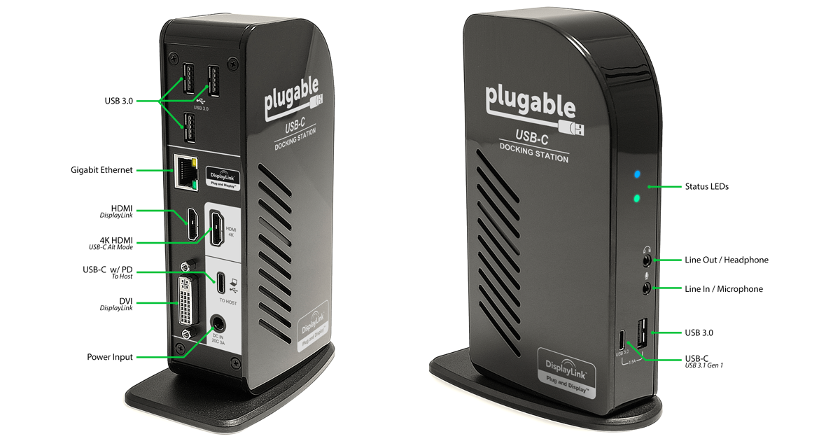 Plugable UD-ULTCDL Ports
